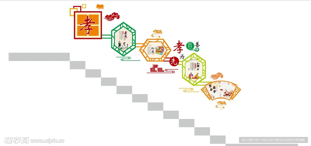 楼梯文化墙
