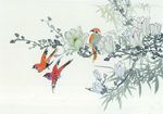 水墨画鸟
