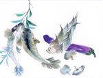 色彩水墨鱼