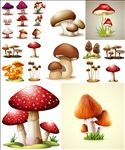 卡通蘑菇矢量源文件