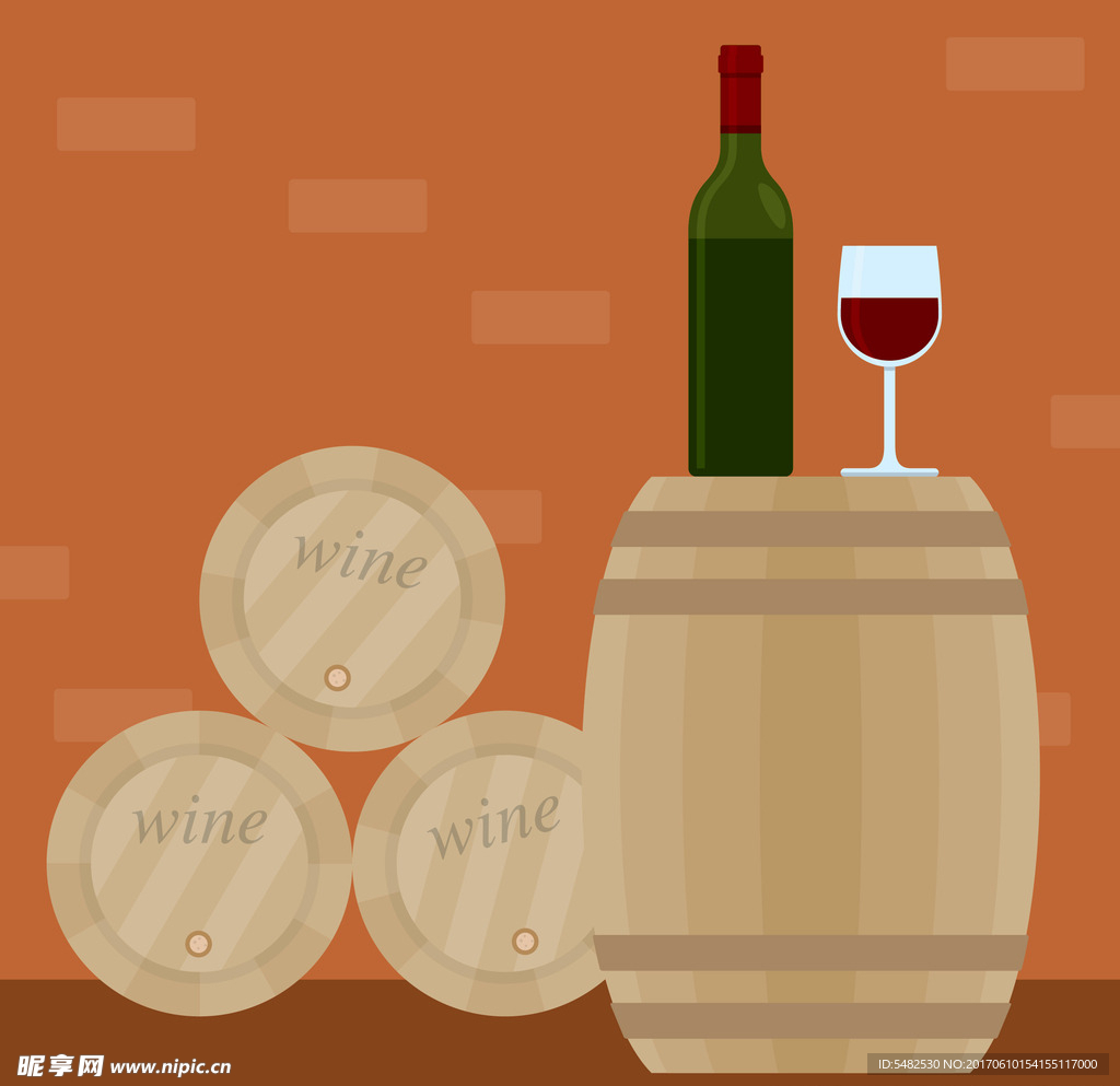 酒桶 wine 红酒 高脚杯