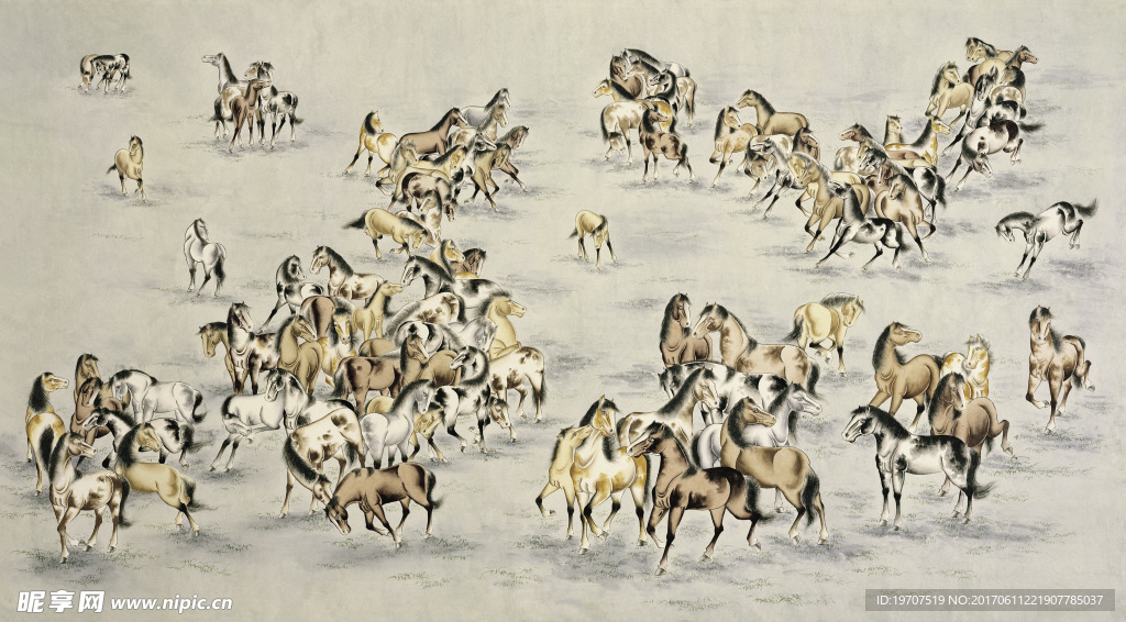 国画马