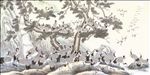 仙鹤国画