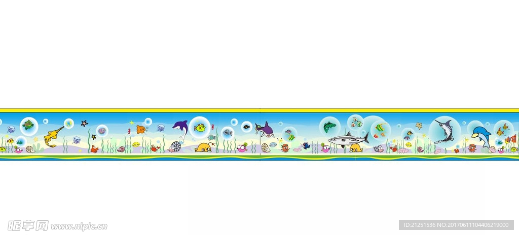 幼儿园围墙彩设计绘海底世界