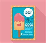 夏日冰淇淋派对海报