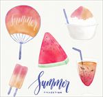 夏天水彩元素集合