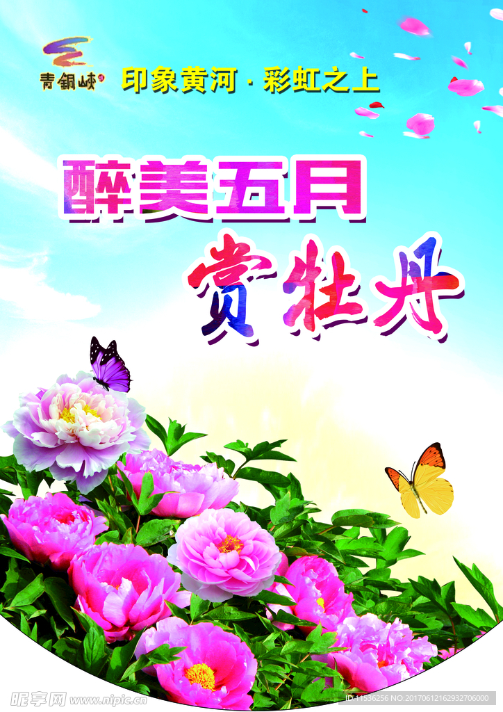 牡丹花吊旗