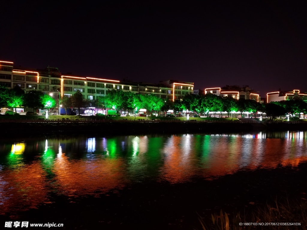 广西玉林市南流江夜景