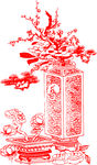 矢量植物盆景吉祥图案