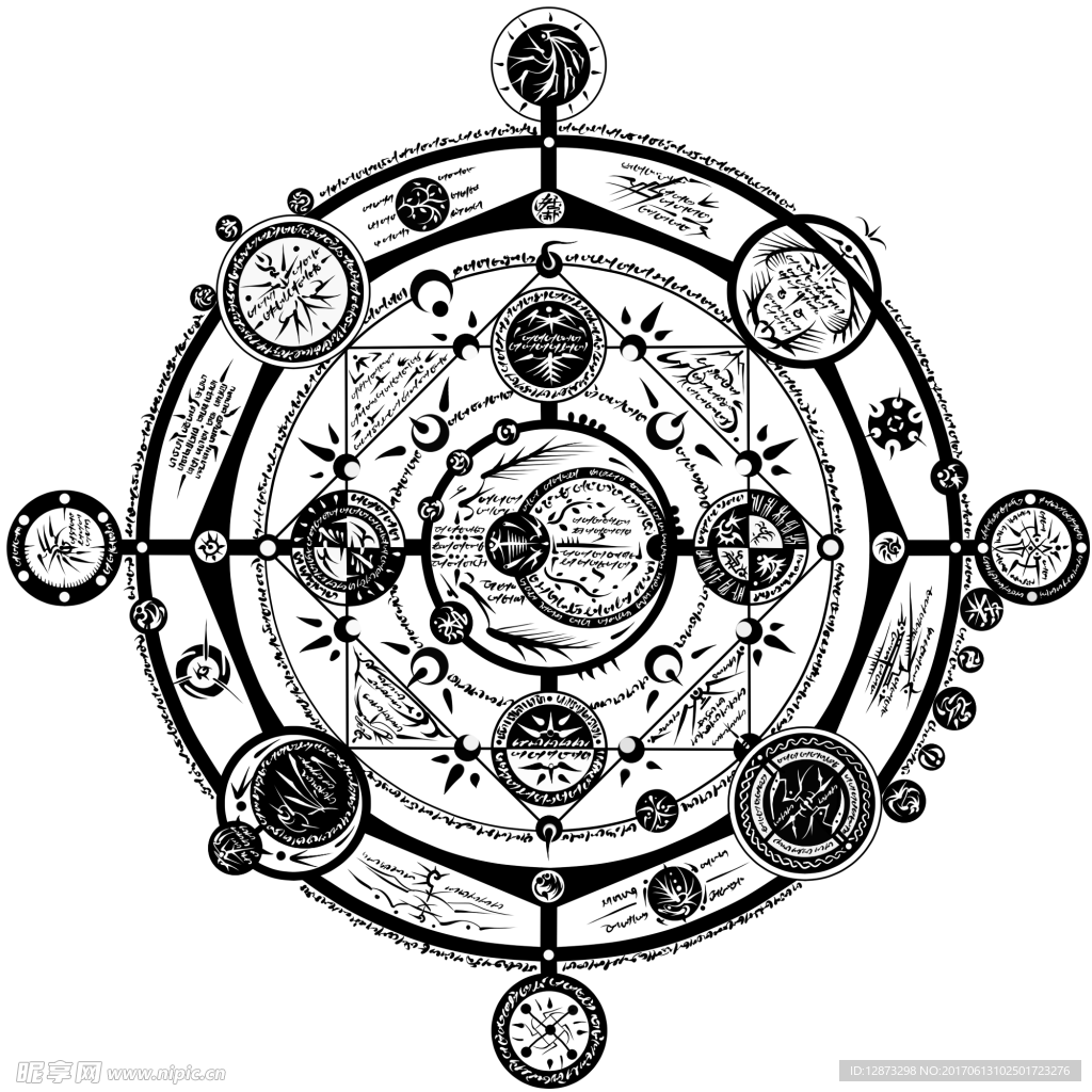 炫酷唯美魔法阵 png素材