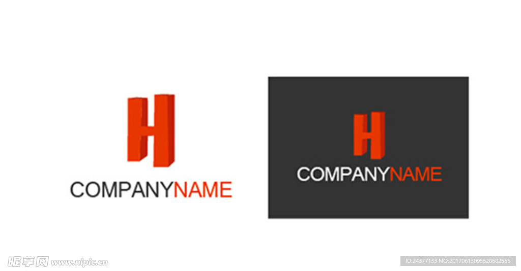 H logo标志