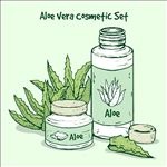 手绘芦荟化妆品