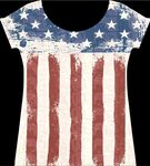 裂纹美国星条旗图案服装印花设计