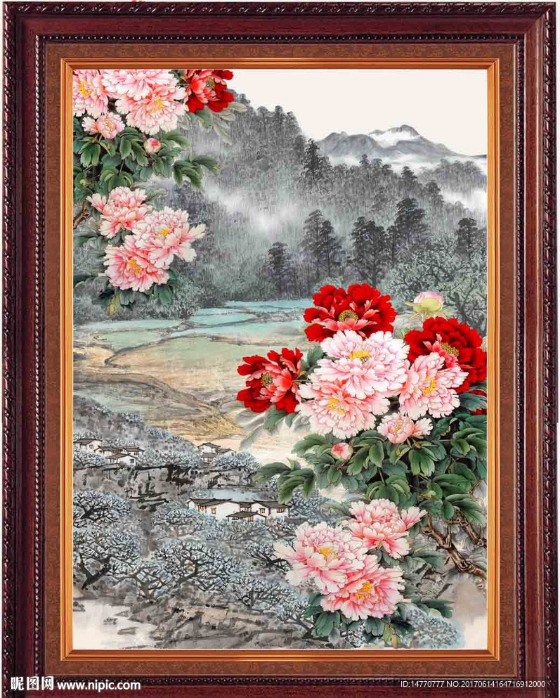国画牡丹