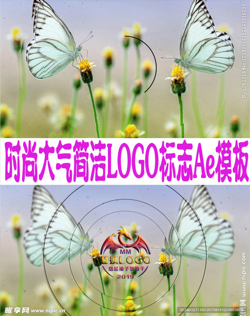 时尚简洁LOGO标志Ae模板