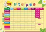 儿童自律表 好习惯 我最棒