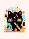 猫头卡通素材图片