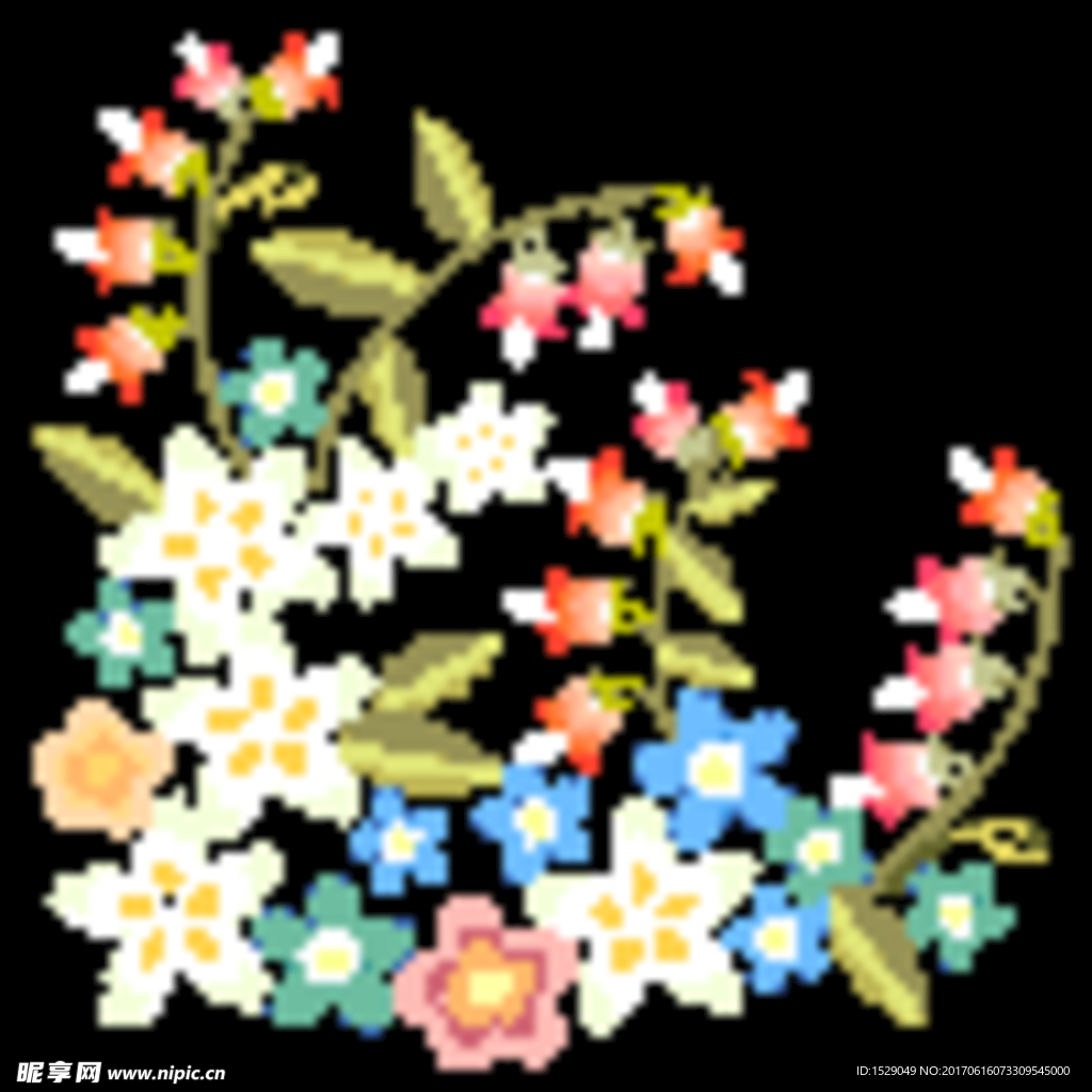 抽象针织花