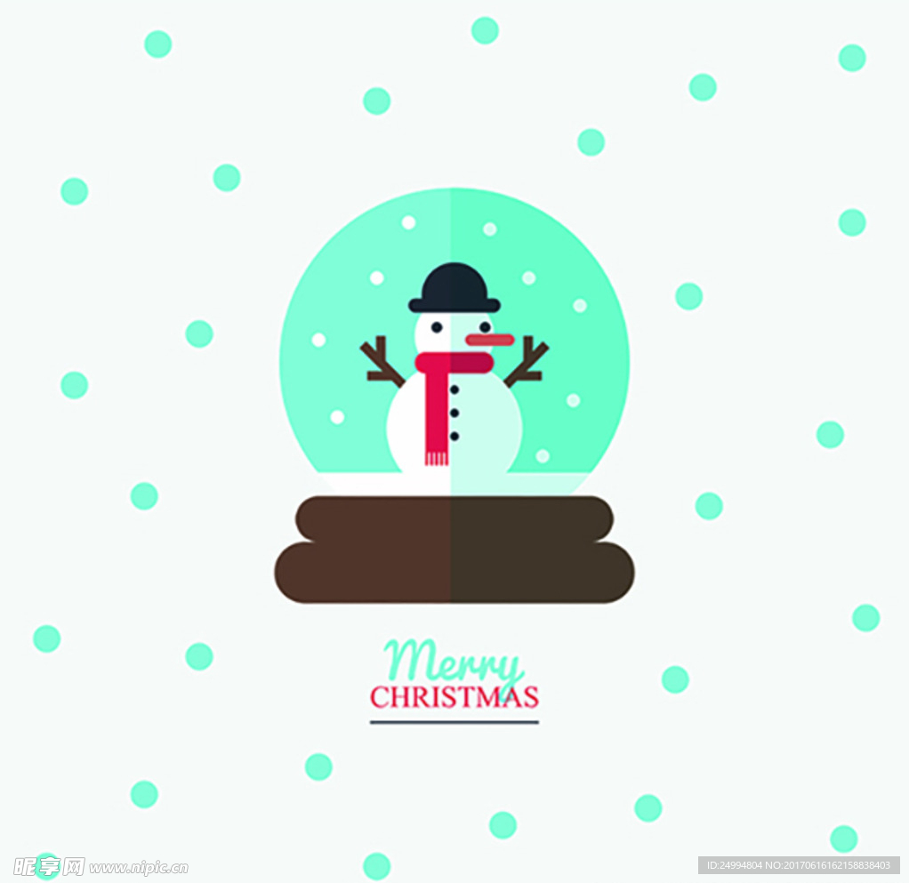 矢量圣诞节雪人素材