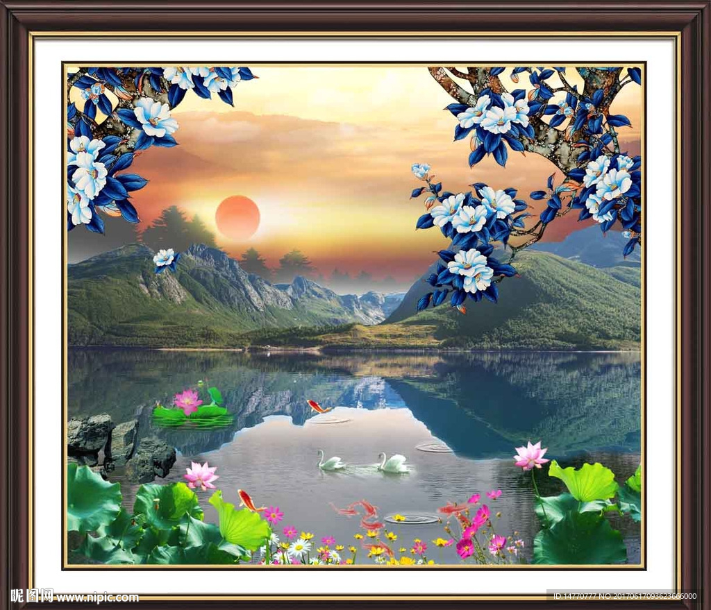 风景花鸟图