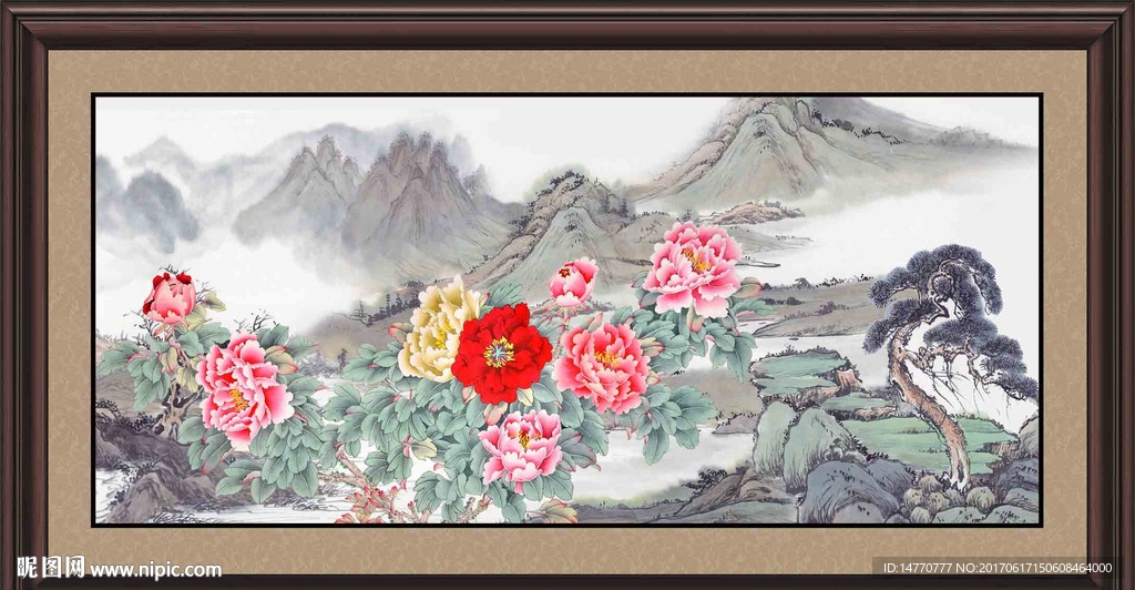 国画牡丹