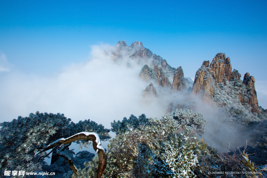 三清山雪景