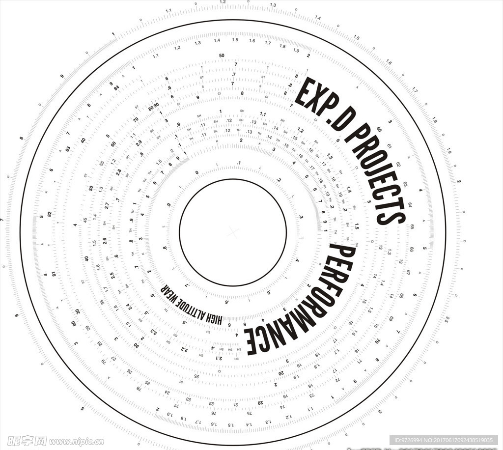 圆盘刻度矢量图下载