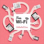 抽象多手免费wifi背景