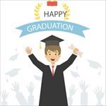 学生庆祝毕业的背景