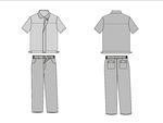 半袖工作服设计图