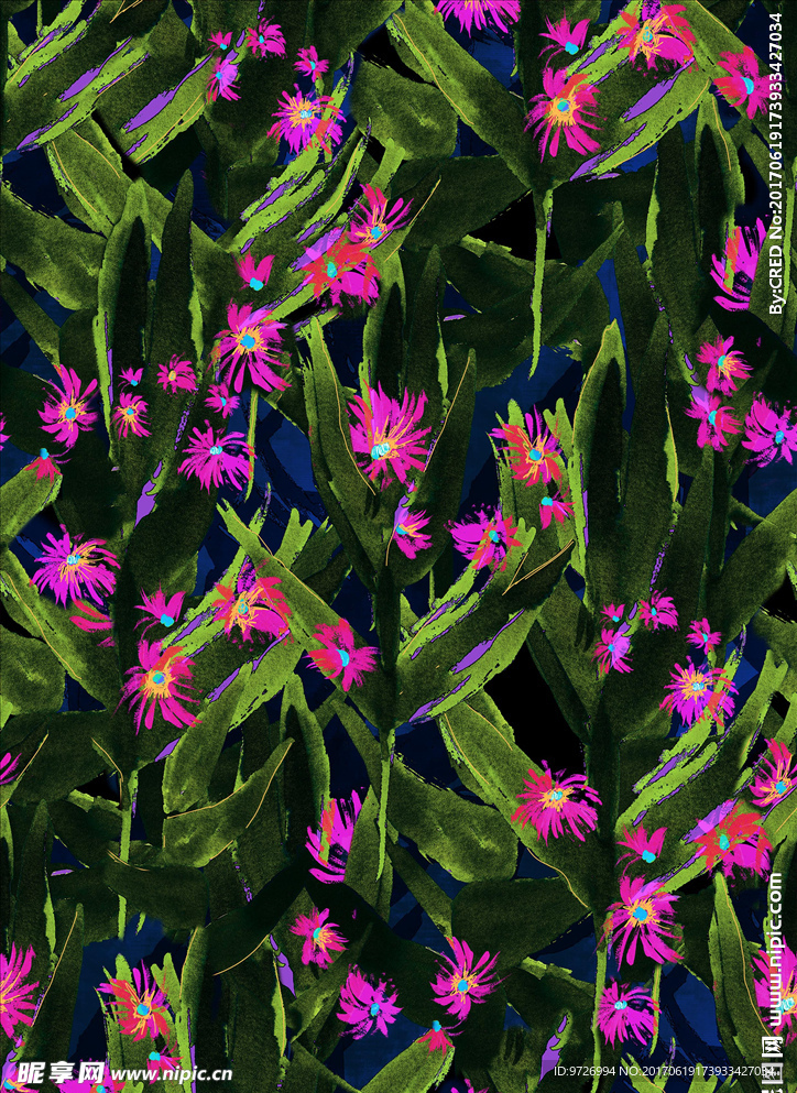 植物花朵花卉绿叶底纹素材下载