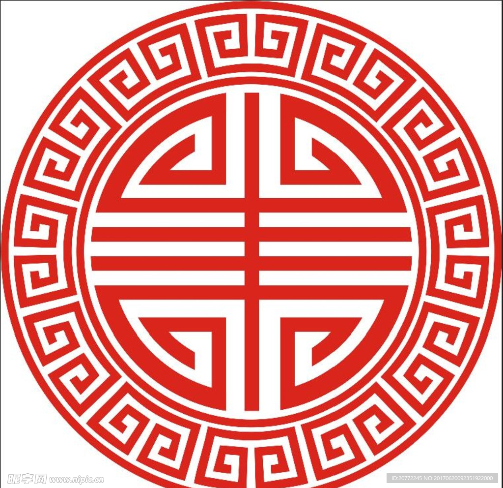 圆形雕花