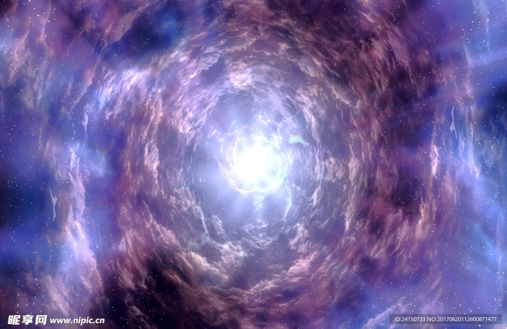 紫色星空图