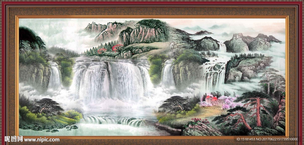 国画山水 财源滚滚