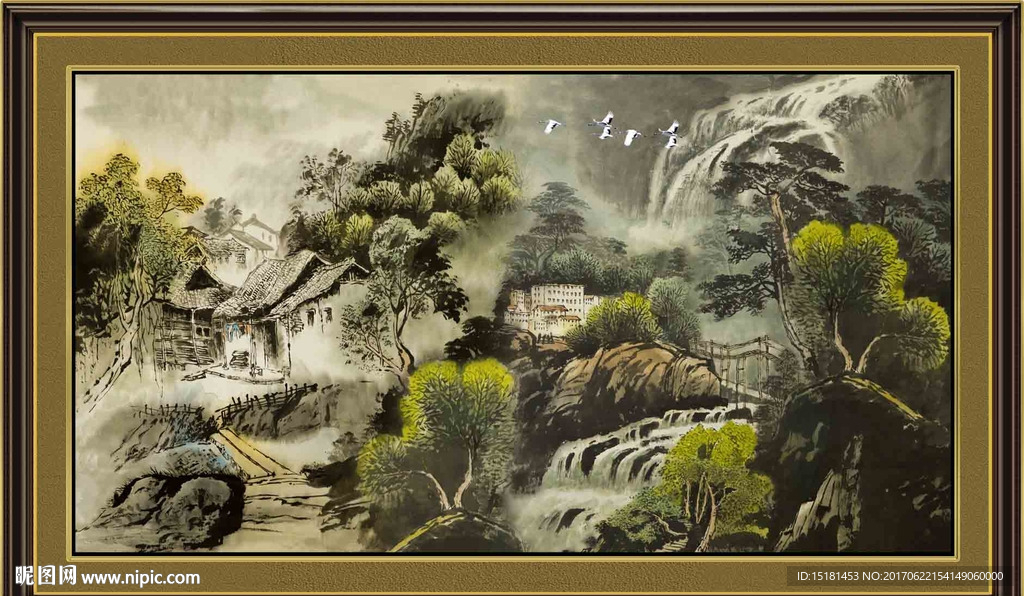巨幅山水画
