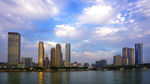 河东晚霞一景