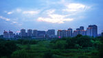 建筑群晚景