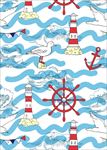 海洋航海四方连续底纹矢量图下载