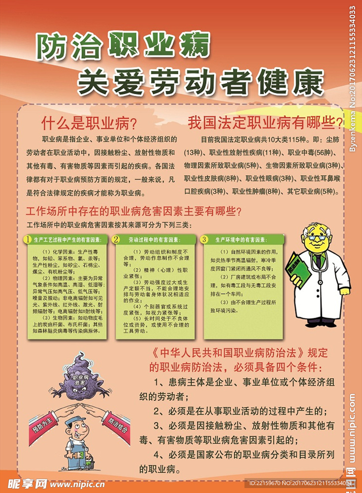 职业病危害和防治宣传单