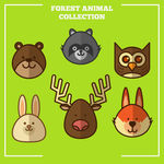 手绘森林动物