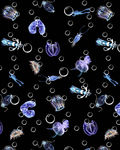 海洋生物海底世界四方连续底纹