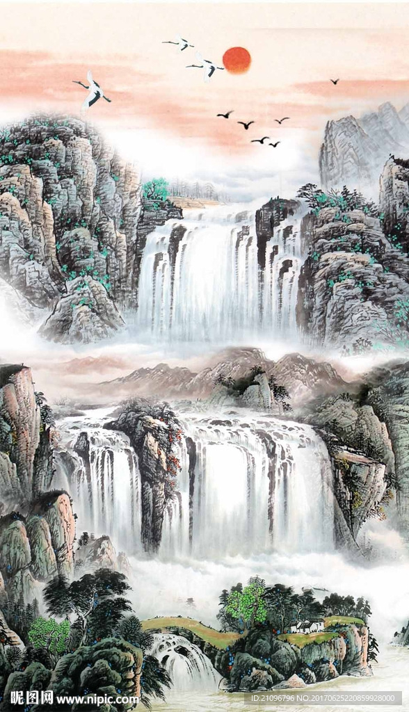国画山水玄关
