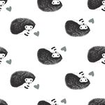 可爱卡通刺猬四方连续底纹