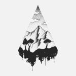 几何图形森林雪山天空白云图案