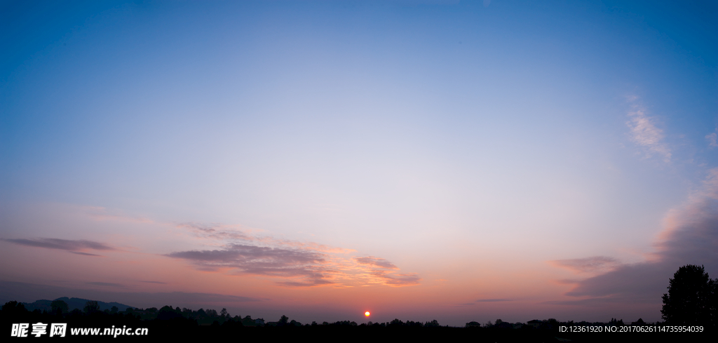 超清夕阳天空