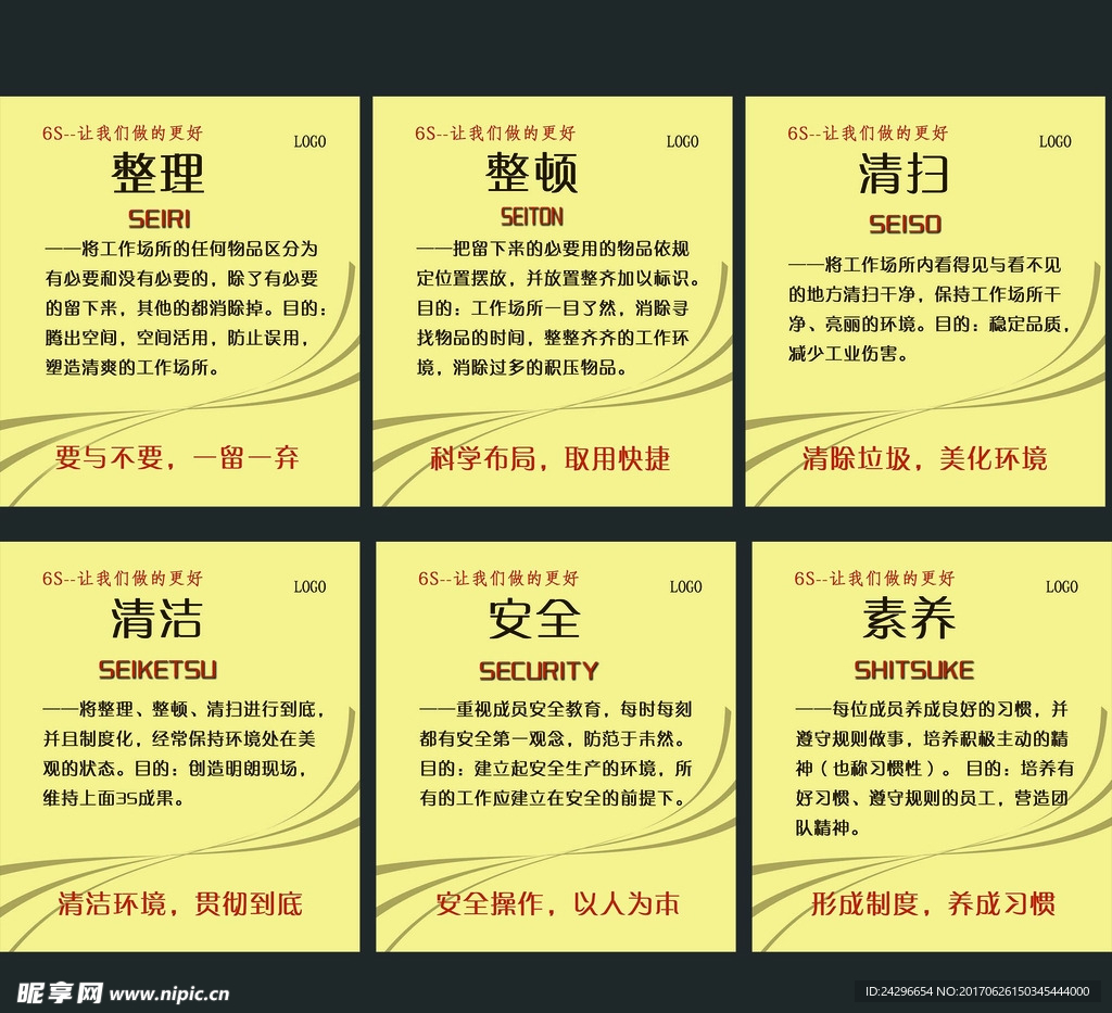 6S展板 6S标语 6S管理