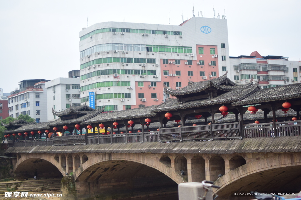 长汀县古城廊桥