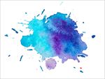 蓝色水彩