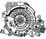 手绘线描机器零件矢量图下载
