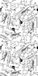 简笔画动物四方连续底纹